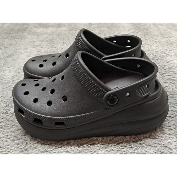 Crocs Womens Sz 6 Classic Bae Clogs Platform Iconic Comfort Black Shoes Mens 4 - Picture 5 of 10